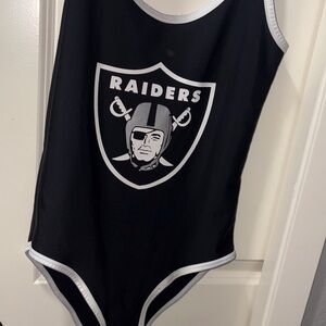 NFL Raiders Black and White Bodysuit